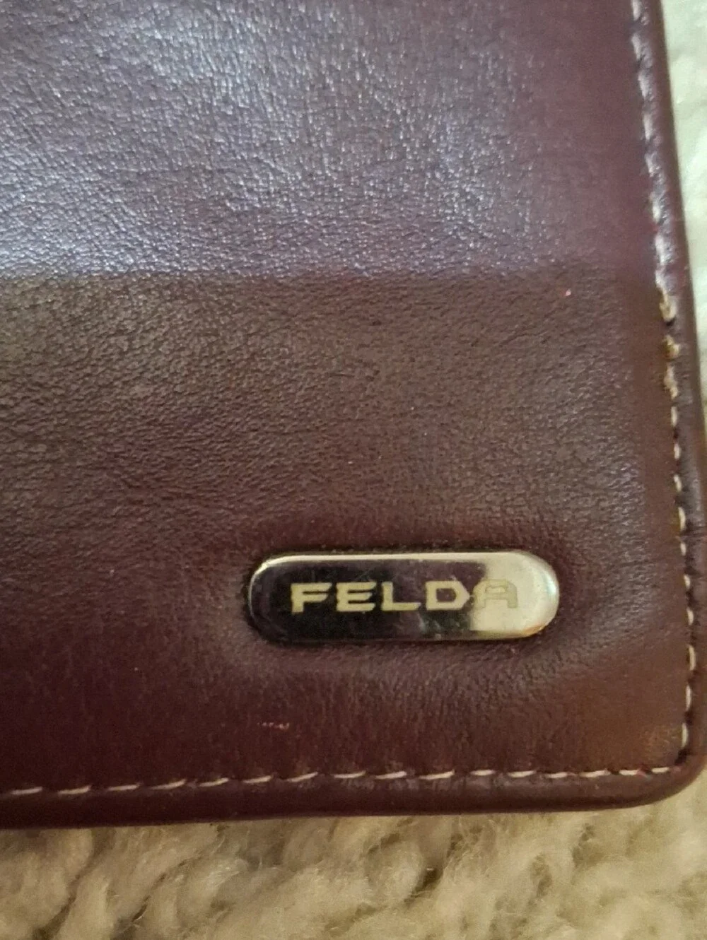 Men's Burgundy Leather Card & Key Holder